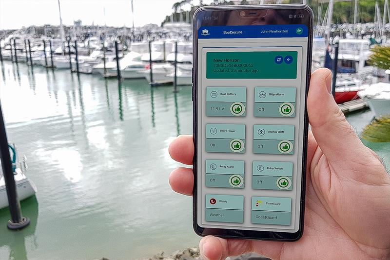 BoatSecure is a remote monitoring system that checks the critical systems on your boat when it is at a marina berth or mooring with no one on board photo copyright John McDermott taken at  and featuring the  class