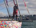 Lisa Blair arrives in Auckland from Sydney, after setting new record for crossing 'The Ditch'