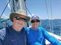 Paul and Karen Novak aboard their chartered JY 51 in route to Bitter End Yacht Club on Virgin Gorda. Paul and Karen are very active in the Jeanneau community and own a Sun Odyssey 37, Opie Bea, which they sail on their home waters of the Chesapeake Bay