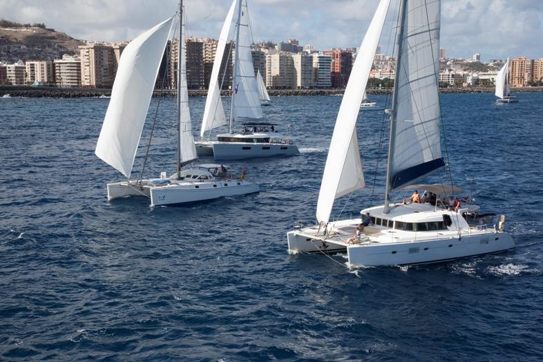 Start of the ARC  Multihull Division photo copyright WCC / Clare Pengelly taken at  and featuring the Cruising Yacht class