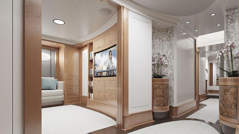 51m S/Y Rainbow II Guest Corridor photo copyright Turquoise Yachts taken at  and featuring the Cruising Yacht class