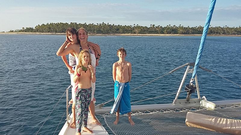 The Hamill's in Tonga in 2015 photo copyright The Cruising Kiwis taken at  and featuring the Cruising Yacht class