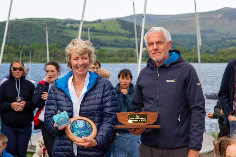 Dave and Lynn Lawson win the inaugural Big Mark's Big Race at Bassenthwaite photo copyright Nick Smith taken at Bassenthwaite Sailing Club and featuring the Dinghy class
