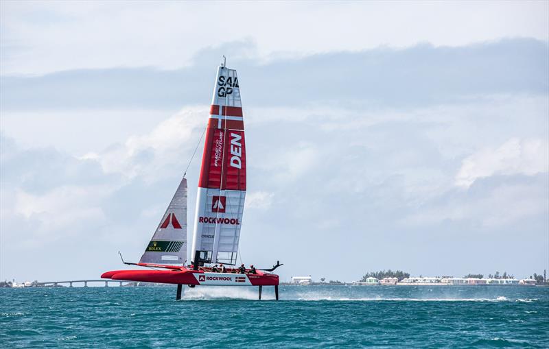 The Denmark SailGP sailing in Bermuda ahead of the second round of SailGP photo copyright Brian Carlin/Rockwool taken at Royal Bermuda Yacht Club and featuring the F50 class