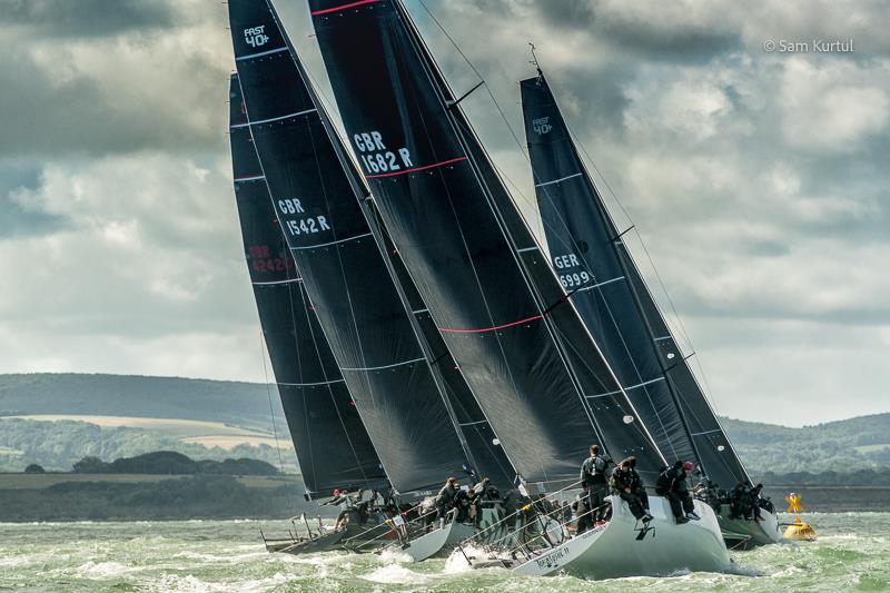 Fast 40  action on day 2 of Lendy Cowes Week 2017 photo copyright Sam Kurtul / www.worldofthelens.co.uk taken at Cowes Combined Clubs and featuring the Fast 40 class
