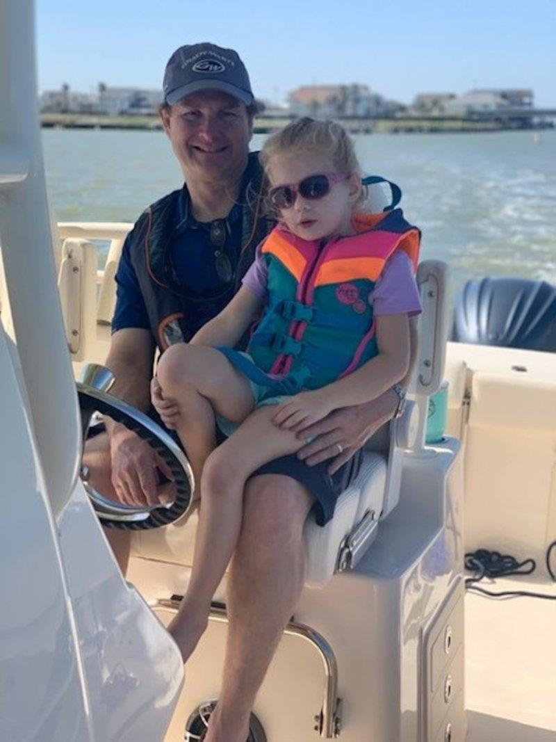 Chris has enjoyed introducing his daughter, Elizabeth Ann, to boating photo copyright Grady-White taken at  and featuring the Fishing boat class