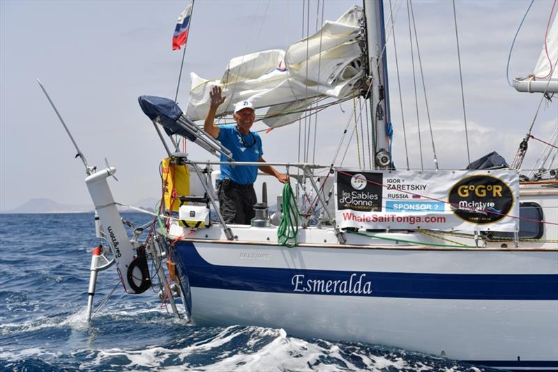 Igor Zaretskiy and his heavy displacement  Endurance 35 Esmeralda has been one of the most consistent and managed to cover most miles within his group during past 24 hours. Esmeralda is expected to come into her own in stronger winds of the Southern Ocean photo copyright Christophe Favreau / PPL / GGR taken at  and featuring the Golden Globe Race class