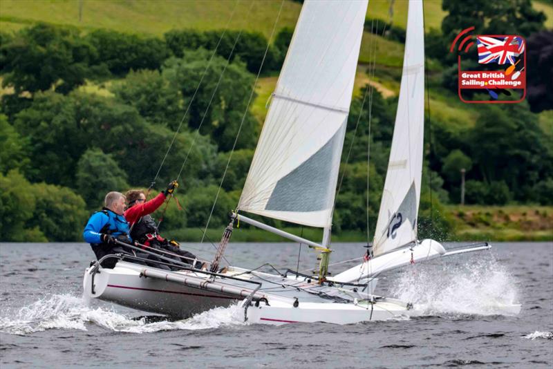 John Tuckwell and Mike Cleaver during the Bala Long Distance Weekend 2022 photo copyright Tim Olin / www.olinphoto.co.uk taken at Bala Sailing Club and featuring the Hurricane 5.9 SX class