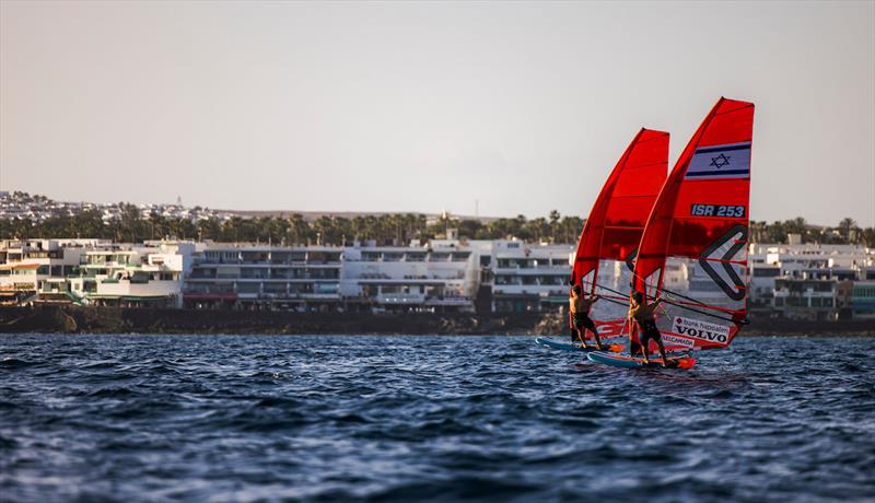 iQFoil training at Marina Rubicon, Lanzarote photo copyright Sailing Energy taken at  and featuring the iQFoil class