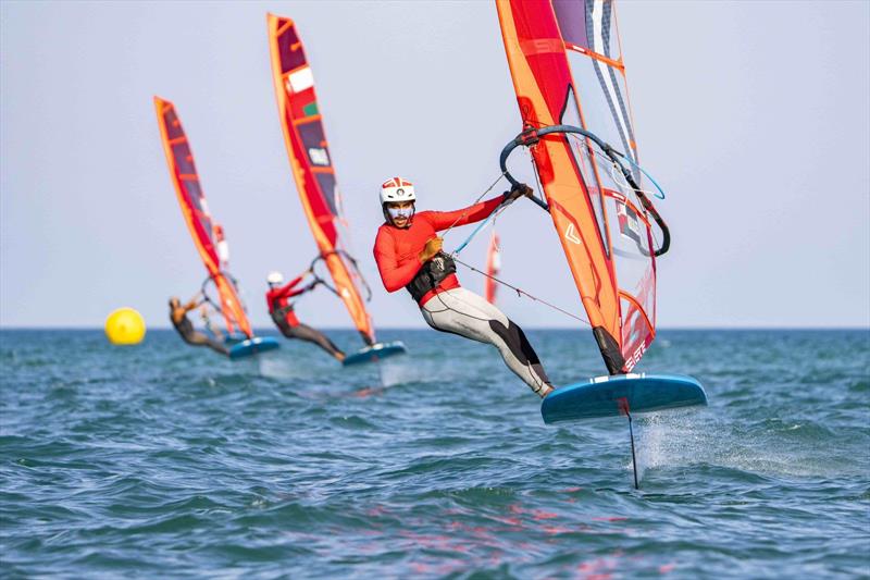 Arab Sailing Championship 2022 at Barceló Mussanah Resort - Day 1 photo copyright Icarus Sports taken at  and featuring the iQFoil class