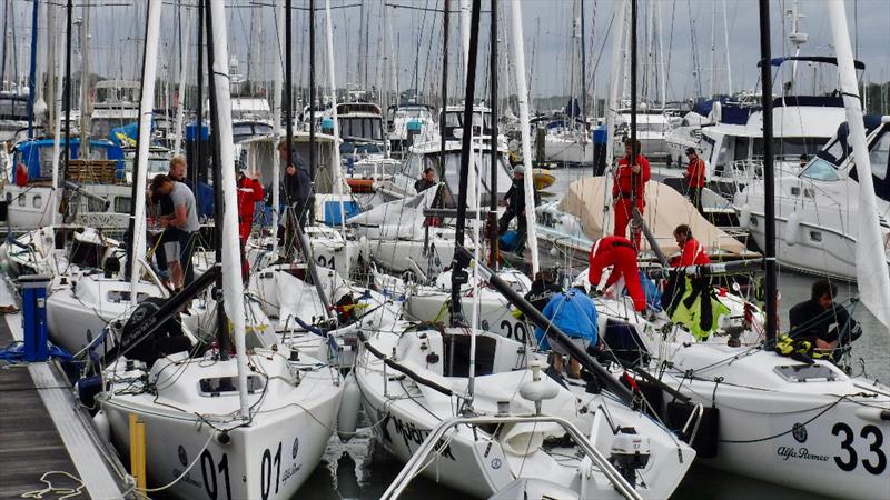 Too much wind on day 1 of the J/70 Europeans photo copyright Key Yachting / Louay Habib taken at Royal Southern Yacht Club and featuring the J70 class