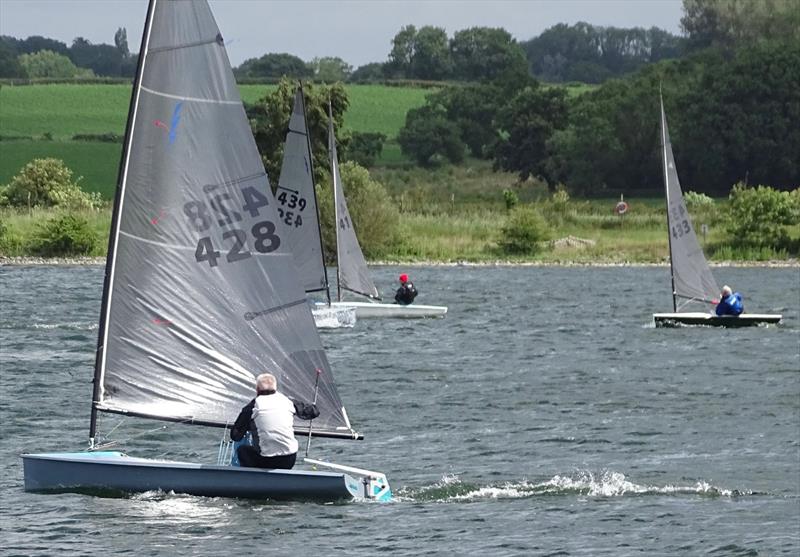 Simon Hopkins clears off into the distance during the Lightning 368 Northern Championship at Shotwick Lake photo copyright Richard Stratton taken at Shotwick Lake Sailing and featuring the Lightning 368 class