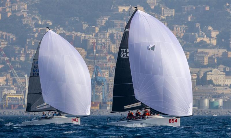Stig ITA854 of Alessandro Rombelli, with the best results today, was awarded as Boat of the Day and it's eight in overall ranking now - Day Four of the Melges 24 European Championship 2022 in Genoa photo copyright IM24CA / Zerogradinord taken at Yacht Club Italiano and featuring the Melges 24 class