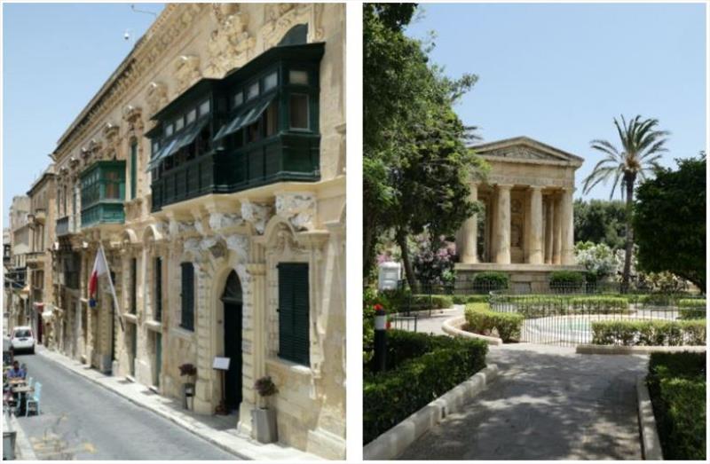 (left) Valletta street, (right) Valletta garden photo copyright Red Roo taken at 