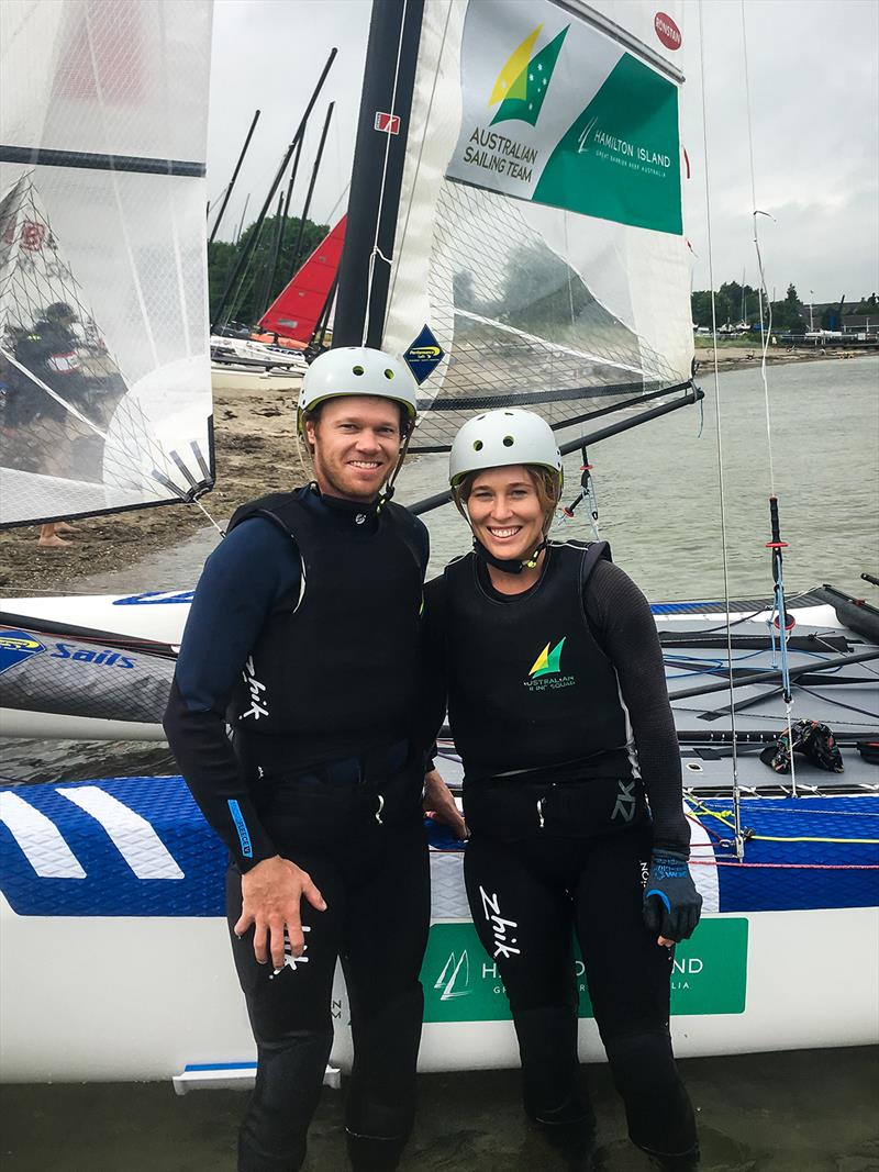 Nathan and Haylee Outteridge photo copyright David Sygall taken at  and featuring the Nacra 17 class