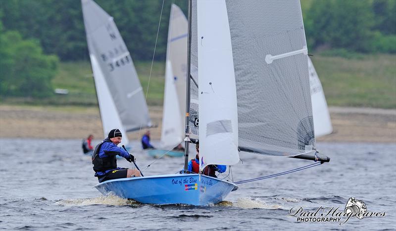 Philip David & Emma Hampshire leading into the gybe mark during the Yorkshire Dales National 12 Open photo copyright Paul Hargreaves Photography taken at Yorkshire Dales Sailing Club and featuring the National 12 class