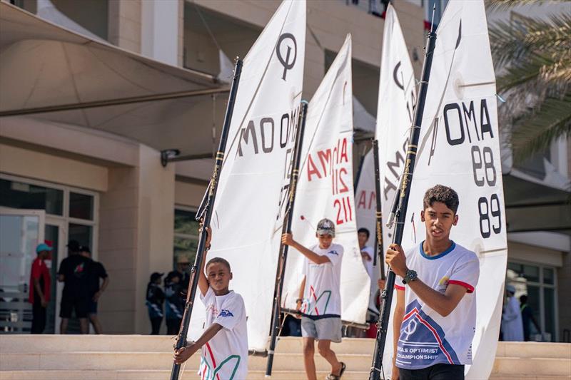 Arab Sailing Championship 2022 at Barceló Mussanah Resort - Day 1 photo copyright Icarus Sports taken at  and featuring the Optimist class