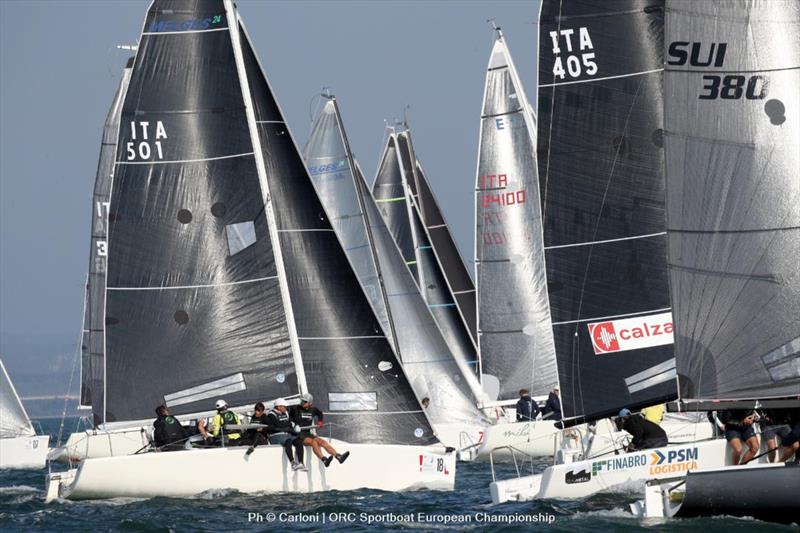 Today's crowded start lines of inshore racing at Sistiana - ORC Sportboat European Championship 2022 photo copyright Andrea Carloni / ORC Sportboat Europeans 2022 taken at  and featuring the ORC class