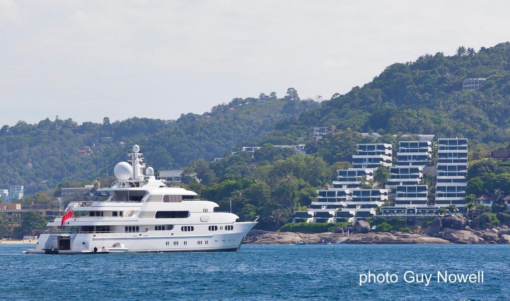 Titania anchored at Kata Rocks. Asia Superyacht Rendezvous 2014. Expect more superyachts to be chartering in Thailand soon. © Guy Nowell http://www.guynowell.com