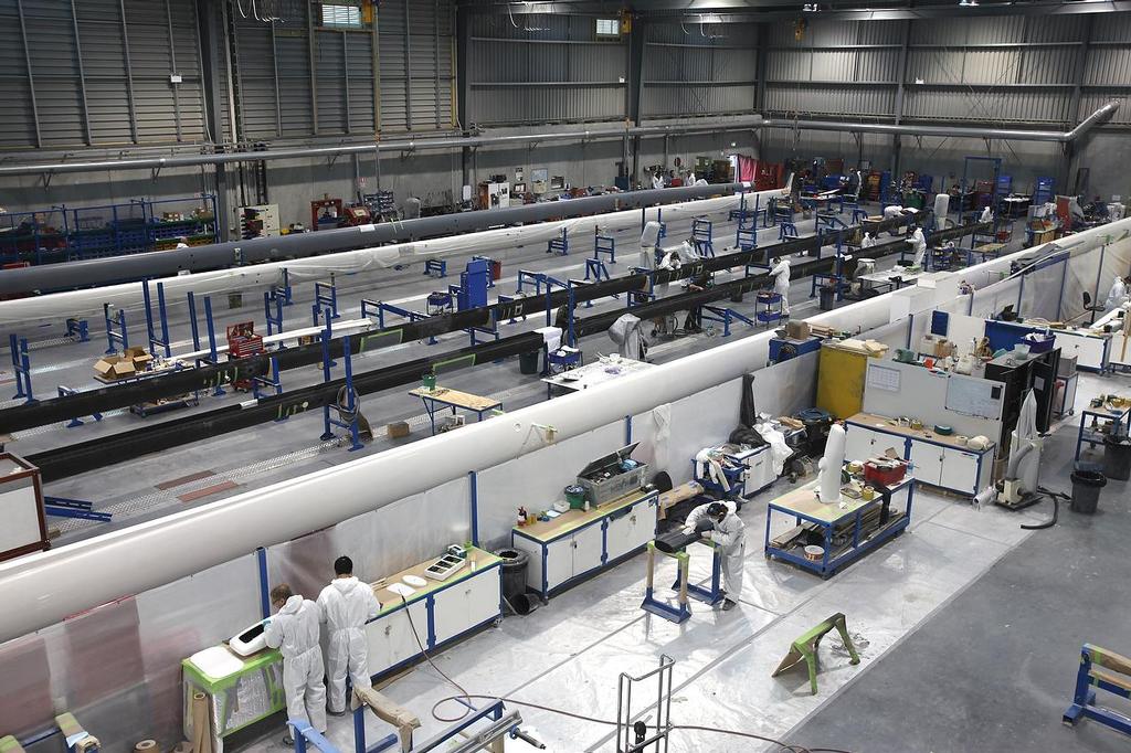 Southern Spars - inside the New Zealand spar manufacturing facility, part of the North Technology Group © Southern Spars