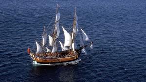 Replica of James Cook's HMB Endeavour. Discover the science of maritime exploration this Science Week at the National Maritime Museum photo copyright Australian National Maritime Museum http://www.anmm.gov.au taken at  and featuring the  class