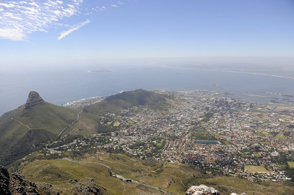 Rick Tomlinson's great image of Cape Town from atop Table Mountain © Volvo Ocean Race http://www.volvooceanrace.com