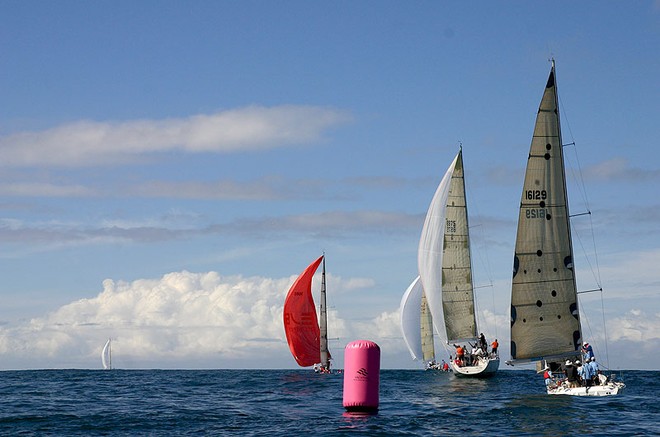Pretty as a picture for Division Two at the top mark. - Sail Port Stephens ©  John Curnow