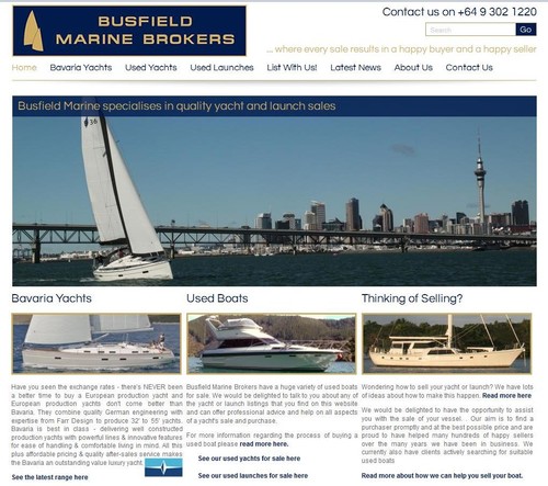 Busfield Marine have launched a new website  www.busfieldmarine.co.nz © SW