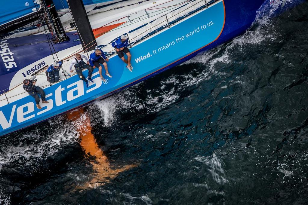 The VO65 features a canting keel pin angled at 6 degrees - In-Port race in Cape Town: Team Vestas Wind. ©  Ainhoa Sanchez/Volvo Ocean Race