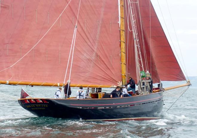 The eternal Jolie Brise – this winner of the first Fastnet Race ninety years ago continues to impress with her stylish way through the water © W M Nixon