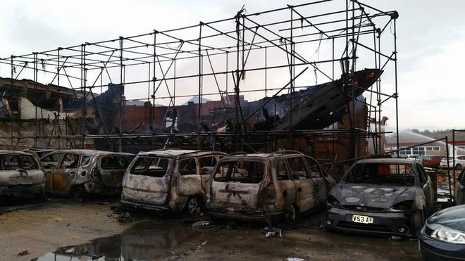 January 26, 2016- Isle of Wight fire - Images from IoW Radio © SW
