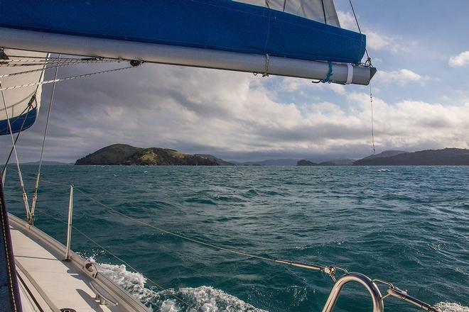 Dent Passage - a favourite with whales. Dent Island on the left and Hamilton Island on the right. ©  John Curnow