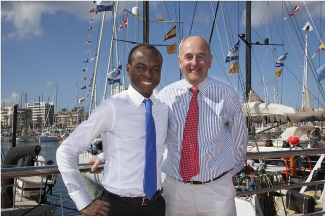 Saint Lucia Minister of Tourism, Dominic Fedee with World Cruising Club Managing Director Andrew Bishop © WCC / Clare Pengelly
