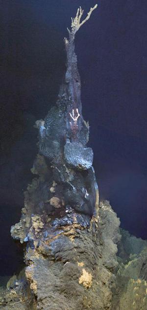 High-temperature mineral chimney named the ‘Jabberwocky’ photo copyright University of Southampton taken at  and featuring the  class