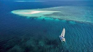 Just one of the countless vistas on offer in the Maldives photo copyright Sail Maldives http://www.sailmaldives.net taken at  and featuring the  class