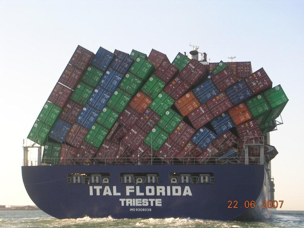 Containership - count how many are missing? photo copyright SW taken at  and featuring the  class