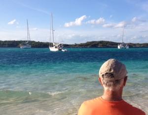 Our first anchorage in the Exumas, Guana Cay. photo copyright Bluewater Cruising Association taken at  and featuring the  class