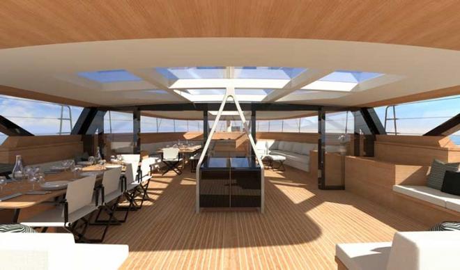 Wally 145 – The interior styling carries the signature of Droulers Architects © Skipper OnDeck Yachting