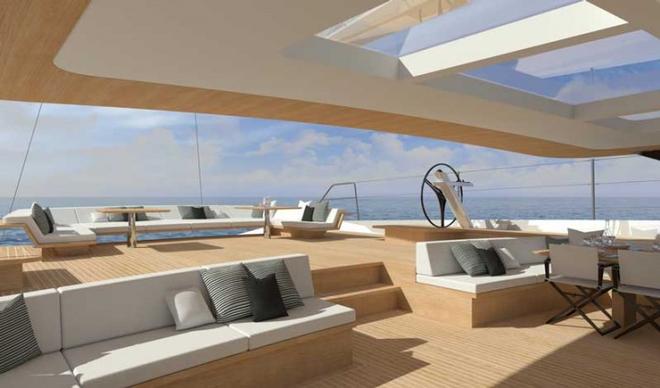 Wally 145 – Living concept © Skipper OnDeck Yachting