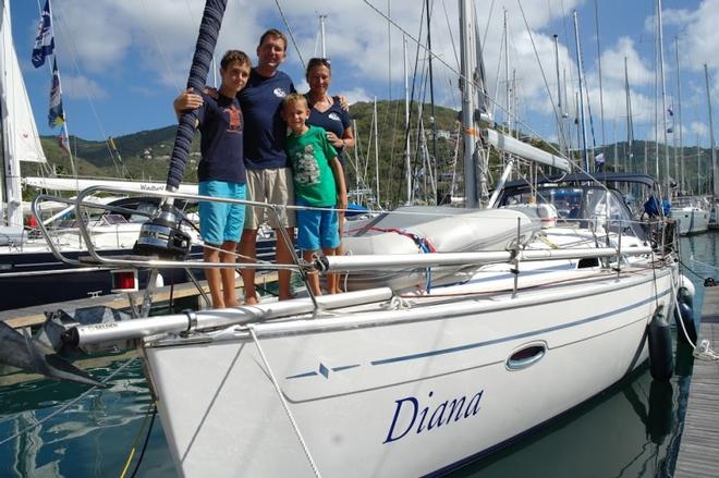 The Schluter family from Germany on yacht Diana © World Cruising Club http://www.worldcruising.com