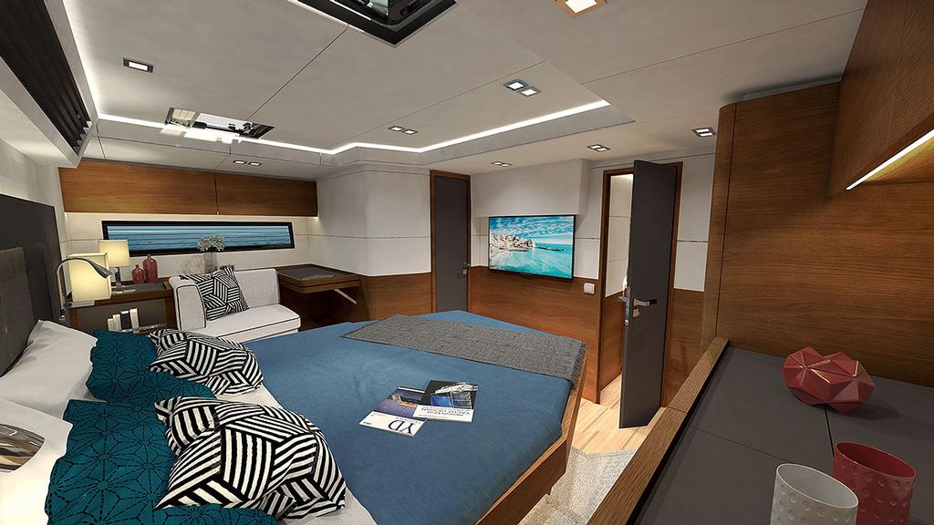 Full beam Owner&rsquo;s Stateroom is aft in the Amel 50 and spacious! photo copyright Amel http://www.amel.fr taken at  and featuring the  class