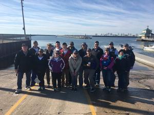 Evinrude employees ready to clean up at the Milwaukee Riverkeeper 22nd Annual Spring River Cleanup photo copyright Evinrude taken at  and featuring the  class