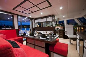 The main saloon of the Sunreef 60, In The Wind. photo copyright Charterworld taken at  and featuring the  class