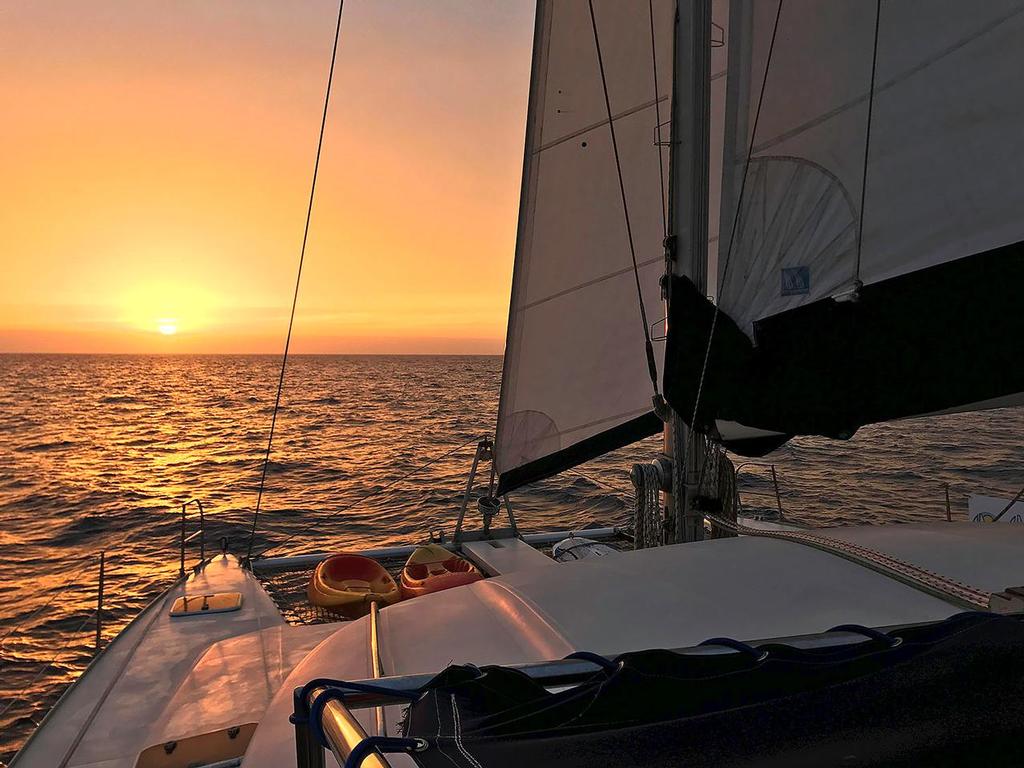 Stunning sunset in the Med, what a treat  photo copyright Mission Océan taken at  and featuring the  class