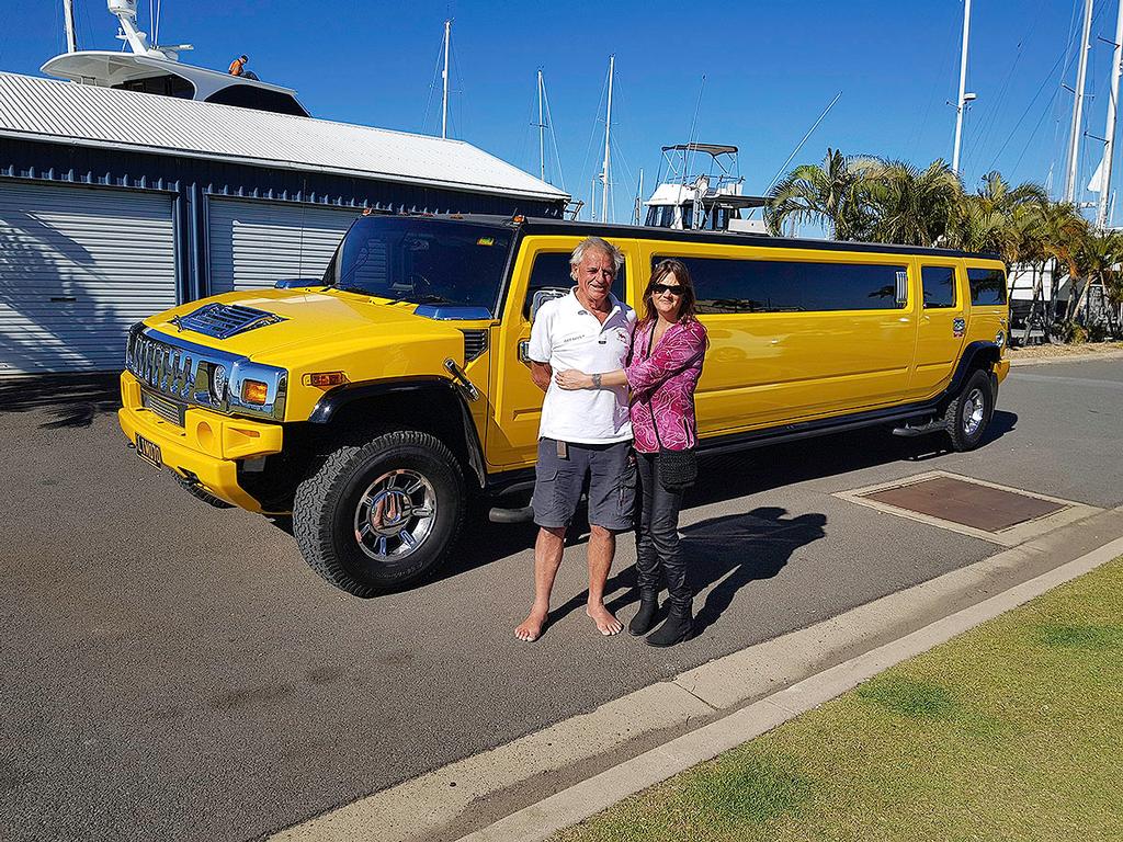Maree Stainton with Jon in front of the Hummer © Maree Stainton