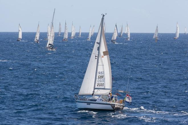 70 boats sailing off to Mindelo for the first leg of their Atlantic crossing with ARC - Atlantic Rally for Cruisers © WCC / Clare Pengelly