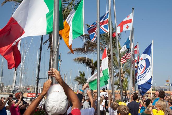 Flags are raised at the ARC Opening Ceremony - Atlantic Rally for Cruisers © WCC / Clare Pengelly