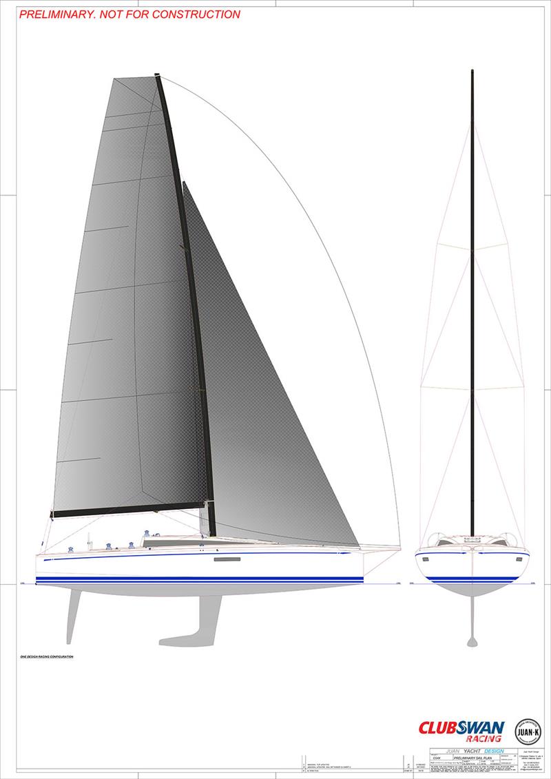 ClubSwan 41 - One Design Sail and rig plan photo copyright Nautor's Swan taken at  and featuring the Swan class