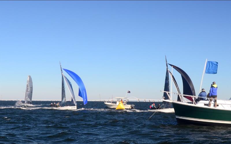 The winner of this 8th race, Hayden Bennet's 'Double the Fun', was second overall in VX One Midwinter Championship Winter Series #2 photo copyright Talbot Wilson taken at Pensacola Yacht Club and featuring the VX One class
