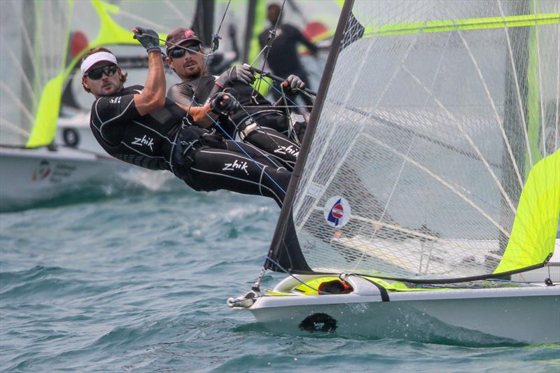 Logan Dunning Beck & Oscar Gunn (NZL) - 49er - 5th place Hyundai Worlds - Day 4 , December 6, 2019 , Auckland NZ photo copyright Richard Gladwell / Sail-World.com\ taken at Wakatere Boating Club and featuring the 49er class
